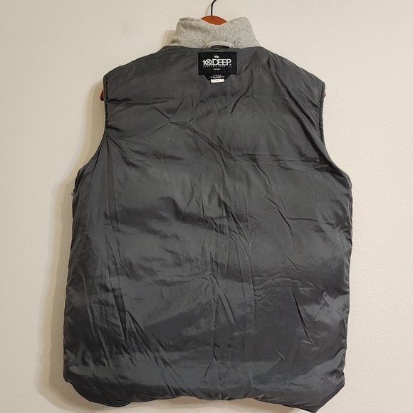 10 Deep Men's Puffer Vest Jacket, Grey, Size L,Wool Blend, Outdoor, Casual. - Picture 10 of 16